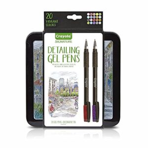 Crayola Signature Detailing Gel Pens Set, Gift - 20 Count For Ages 60 months to 1188 months