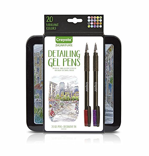 Crayola Signature Detailing Gel Pens Set, Gift - 20 Count For Ages 60 months to 1188 months