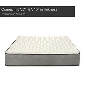 Continental Sleep 7-InchMedium FirmTight top High Density Poly Foam Rolled Mattress for RV, Cot, Folding Bed & Daybed, Good for The BackTwin (FM700-3/3)