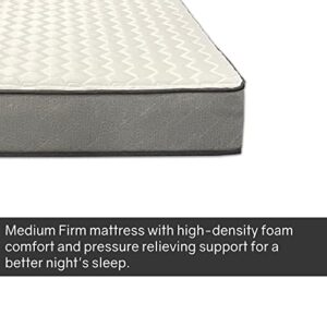 Continental Sleep 7-InchMedium FirmTight top High Density Poly Foam Rolled Mattress for RV, Cot, Folding Bed & Daybed, Good for The BackTwin (FM700-3/3)