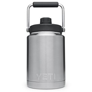 yeti rambler vacuum insulated stainless steel half gallon jug with magcap, stainless steel