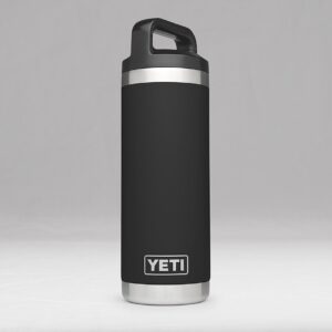 YETI Rambler 18 oz Bottle, Vacuum Insulated, Stainless Steel with TripleHaul Cap, Black