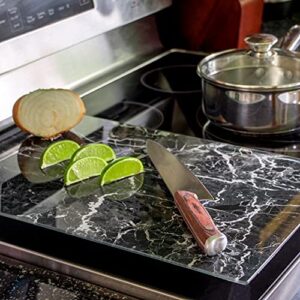 20 3/8" Tempered Glass Stove Burner Cover & Cutting Board by Trademark Innovations