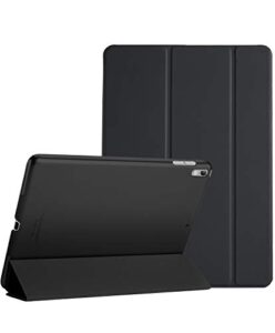 procase ipad air (3rd gen) 10.5" 2019 / ipad pro 10.5" 2017 case, ultra slim lightweight stand smart case shell with translucent frosted back cover for apple ipad air (3rd gen) 10.5" 2019 -black