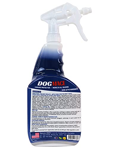 Nature's MACE Dog Repellent 40oz Spray/Treats 1,000 Sq. Ft. / Keep Dogs Out of Your Lawn and Garden/Train Your Dogs to Stay Out of Bushes/Safe to use Around Children & Plants