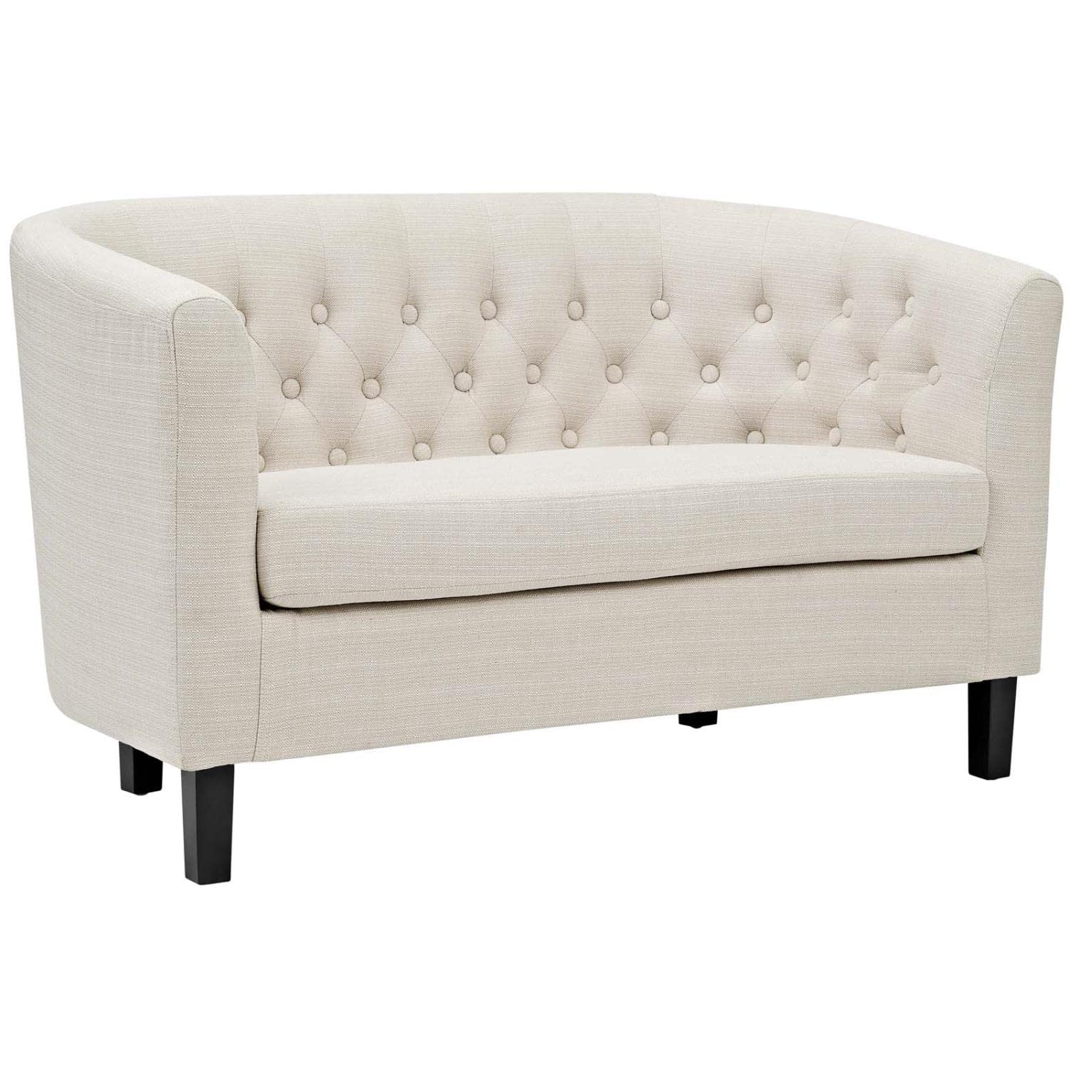 Modway Prospect Upholstered Contemporary Modern Loveseat In Beige