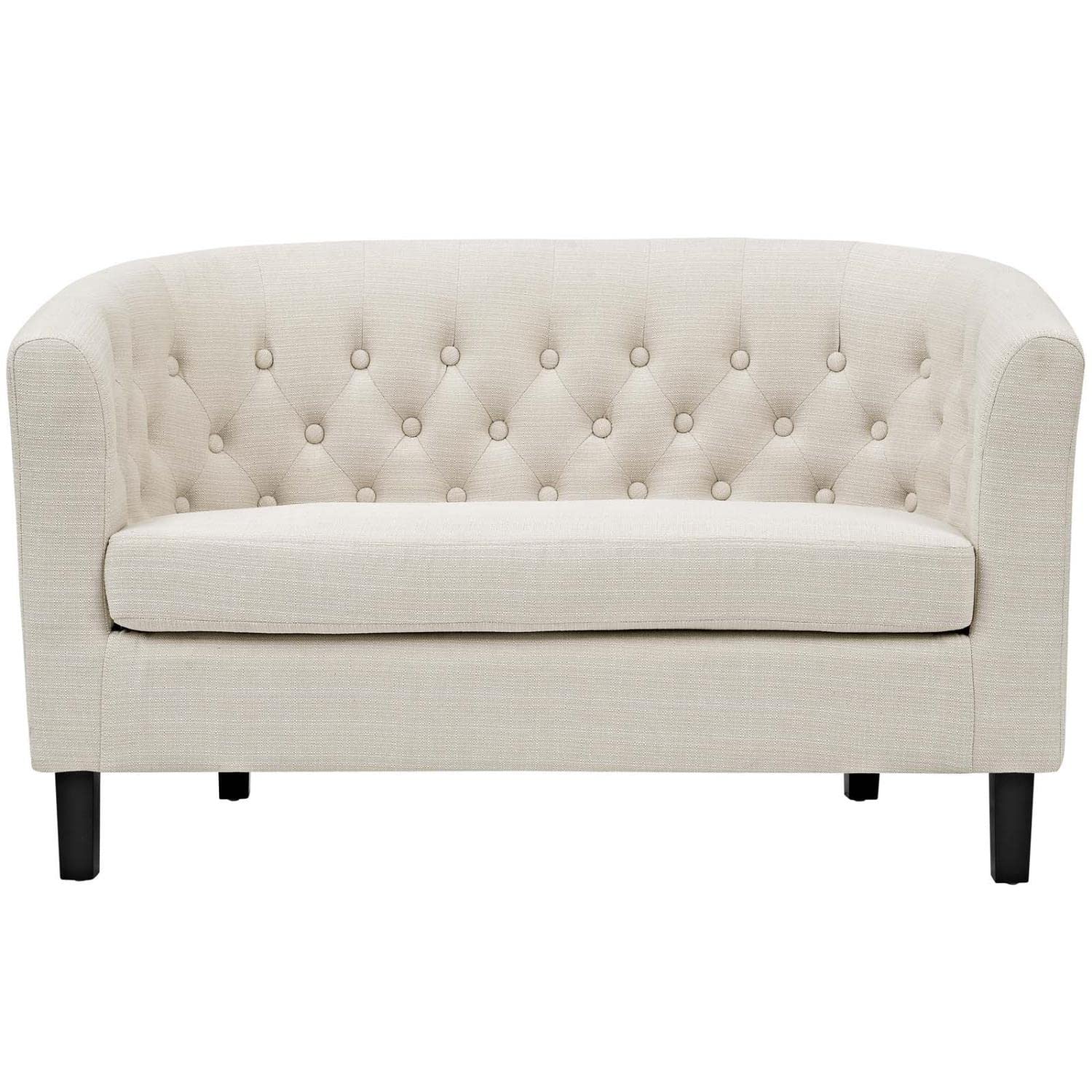 Modway Prospect Upholstered Contemporary Modern Loveseat In Beige