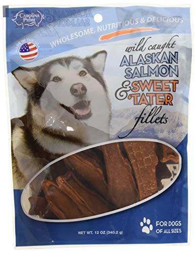 Carolina Prime Pet 45106 Salmon And Sweet Tater Fillets Treat For Dogs ( 1 Pouch), One Size