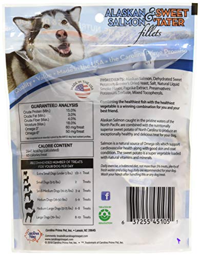 Carolina Prime Pet 45106 Salmon And Sweet Tater Fillets Treat For Dogs ( 1 Pouch), One Size