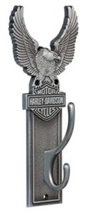 harley-davidson eagle bar & shield coat hook heavy-duty antique finish hdl-10143