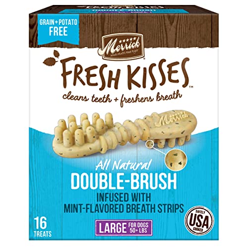 Merrick 66055 Fresh Kisses Oral Care Dental Dog Treats for Large Dogs Over 50 Lbs