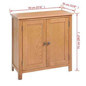 vidaXL Sideboard Buffet Kitchen Storage Cabinet with Doors Liquor Dining Room Hallway Cupboard Console Table Accent Cabinet Solid Wood Oak