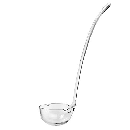 Badash Crystal Punch Serving Ladle - 12" Long Mouth-Blown Lead-Free Clear Punch Bowl Ladle