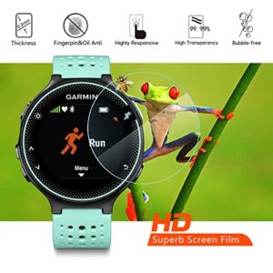 (Pack of 4) Tempered Glass Screen Protector for Garmin Forerunner 235 225 620 220, Akwox [0.3mm 2.5D High Definition 9H] Premium Clear Screen Protective Film for Garmin Forerunner 235 225 620 220