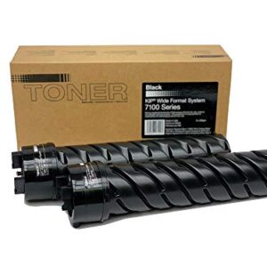 MADE IN USA TONER Compatible Replacement for KIP 7100, 7100-103, Z240970010, Black, 2 cartridges