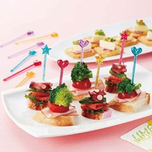 Torune Food Picks Bento Lunch Accessories Colorful Brilliantly Long Picks Heart Star