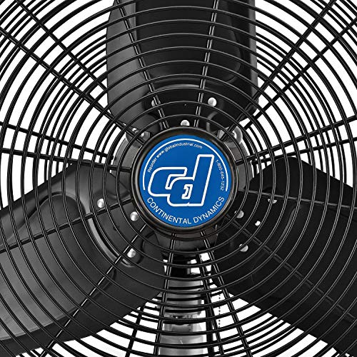 Continental Dynamics CD Premium 24" Oscillating Wall Mount Fan, TEFC Motor, 9,400 CFM, 1/2 HP