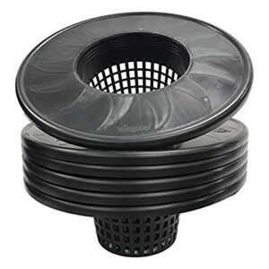 viagrow 6 inch wide lip bucket basket lid, (6 pack), 5 and 3.5 gallon dwc bucket net pots