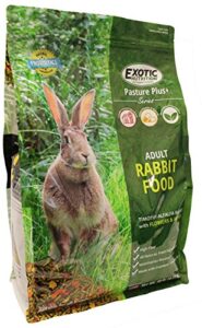 pasture plus+ adult rabbit food (10 lb.) - nutritionally complete healthy natural pellet diet - for adult rabbits 12 months & older