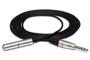 hosa hxss-010 rean 1/4" trs to 1/4" trs pro headphone extension cable, 10 feet