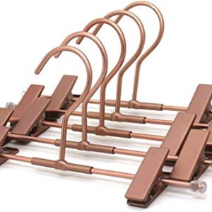 20Pack Koobay 30CM Rose Gold Clothes Hangers with 2 Adjustable Clips Pants Hangers