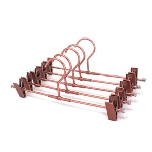 20Pack Koobay 30CM Rose Gold Clothes Hangers with 2 Adjustable Clips Pants Hangers