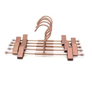 20Pack Koobay 30CM Rose Gold Clothes Hangers with 2 Adjustable Clips Pants Hangers