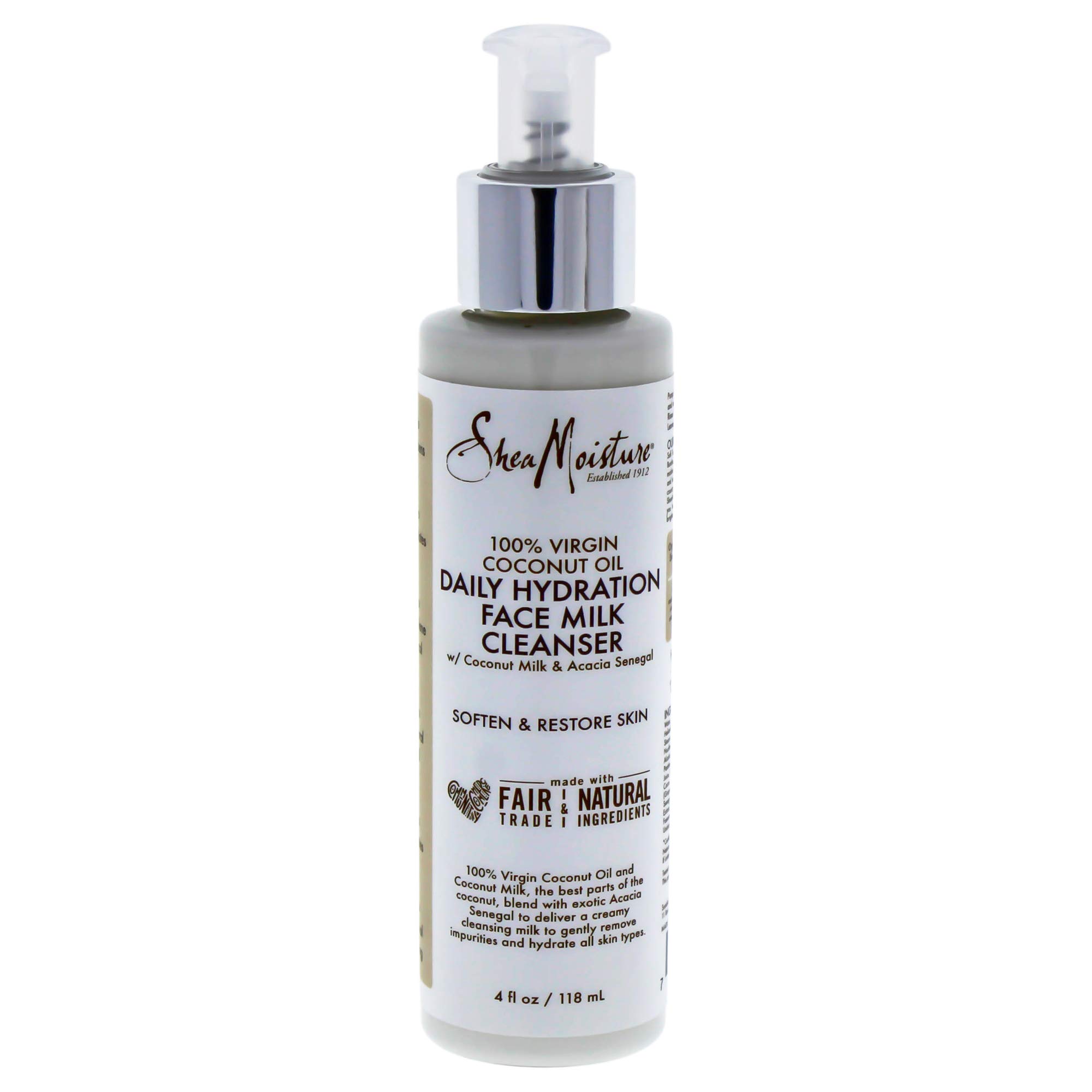 SheaMoisture 100% Virgin Coconut Oil Daily Hydration Face Milk Cleanser | 4 fl.oz.