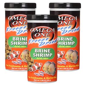 (3 pack) omega one freeze dried brine shrimp 1.28 oz