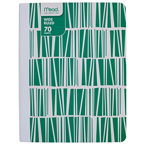 Mead Composition Book, Notebook, Wide Ruled Paper, 70 Sheets, Fashion, Design Selected For You, 1 Count (09358)