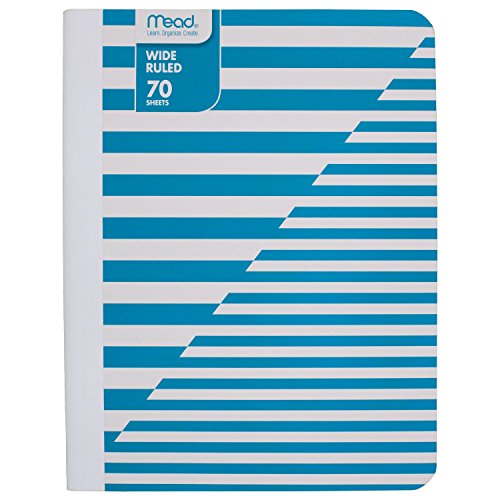 Mead Composition Book, Notebook, Wide Ruled Paper, 70 Sheets, Fashion, Design Selected For You, 1 Count (09358)