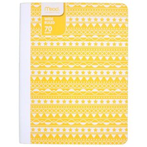 Mead Composition Book, Notebook, Wide Ruled Paper, 70 Sheets, Fashion, Design Selected For You, 1 Count (09358)