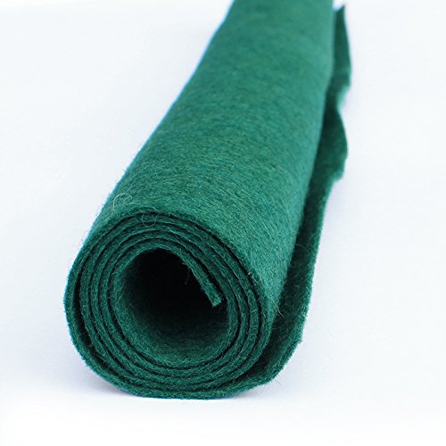 Hunter Green - Wool Felt Oversized Sheet - 35% Wool Blend - 1 12x18 inch Sheet