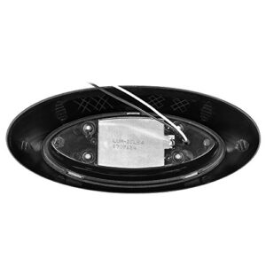 Lumitronics RV 12" LED Oval Outdoor Exterior Scare/Porch Light - Clear Lens (Black)