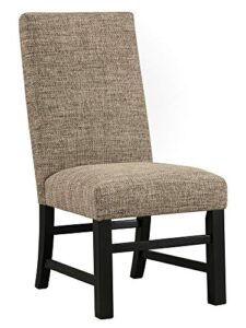 signature design by ashley sommerford 19" urban farmhouse upholstered dining chair, 2 count, brown