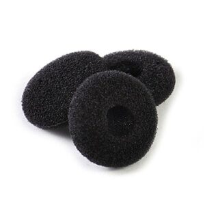 12 pack(24pcs) 18mm earbud foam earpad, replacement sponge covers for earphone (black)