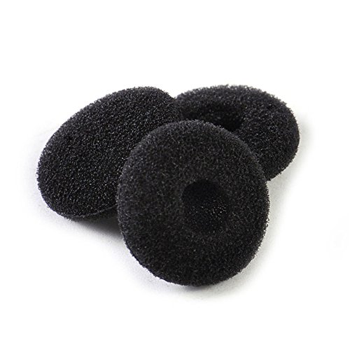 12 Pack(24pcs) 18mm Earbud Foam Earpad, Replacement Sponge Covers for Earphone (Black)