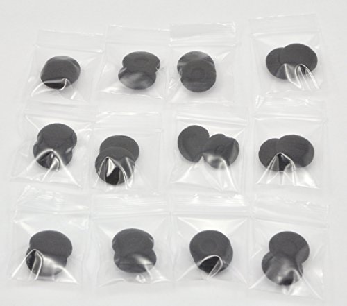 12 Pack(24pcs) 18mm Earbud Foam Earpad, Replacement Sponge Covers for Earphone (Black)