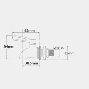 Sumerain Spigot for Beverage Dispenser,SUS304 Stainless Steel Metal Spigot Dispenser for Jar, Juice,Cold Drink,Wine,Beer