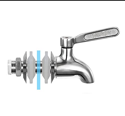 Sumerain Spigot for Beverage Dispenser,SUS304 Stainless Steel Metal Spigot Dispenser for Jar, Juice,Cold Drink,Wine,Beer