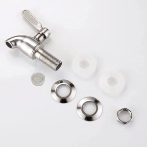 Sumerain Spigot for Beverage Dispenser,SUS304 Stainless Steel Metal Spigot Dispenser for Jar, Juice,Cold Drink,Wine,Beer