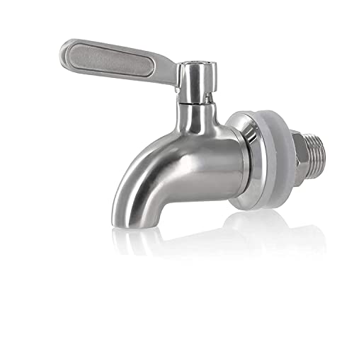 Sumerain Spigot for Beverage Dispenser,SUS304 Stainless Steel Metal Spigot Dispenser for Jar, Juice,Cold Drink,Wine,Beer