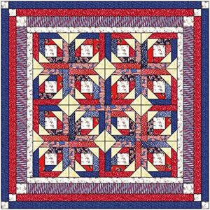 material maven quilt kit patriotic fouth of july, red white and blue