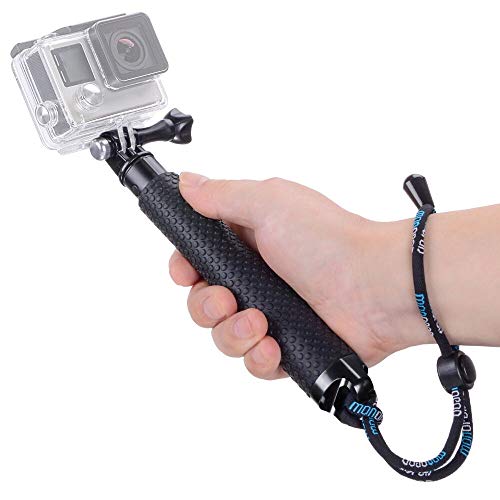 Vicdozia Camera Handle Grip Support Monopod Adjustable Pole Compatible with Go Pro Hero 8 7 6 5 4 3+ 3 Session AKASO SJCAM Xiaomi Yi DJI OSMO Action and More Sports Cameras