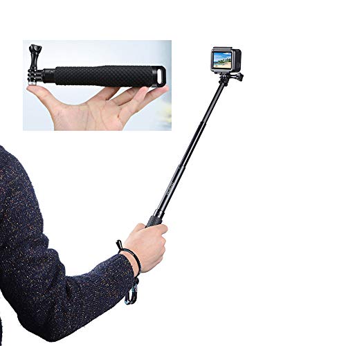 Vicdozia Camera Handle Grip Support Monopod Adjustable Pole Compatible with Go Pro Hero 8 7 6 5 4 3+ 3 Session AKASO SJCAM Xiaomi Yi DJI OSMO Action and More Sports Cameras