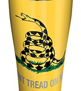 Tervis Gadsden Flag Don't Tread On Me Triple Walled Insulated Tumbler Travel Cup Keeps Drinks Cold & Hot, 30oz Legacy, Stainless Steel