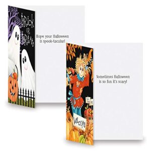 Current Happy Haunting Halloween Greeting Cards Set - Themed Holiday Card Variety Value Pack, Set of 12 Large 5 x 7-Inch Cards, Assortment of 6 Unique Designs, Envelopes Included