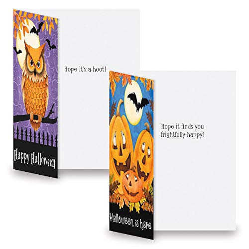 Current Happy Haunting Halloween Greeting Cards Set - Themed Holiday Card Variety Value Pack, Set of 12 Large 5 x 7-Inch Cards, Assortment of 6 Unique Designs, Envelopes Included