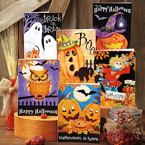 Current Happy Haunting Halloween Greeting Cards Set - Themed Holiday Card Variety Value Pack, Set of 12 Large 5 x 7-Inch Cards, Assortment of 6 Unique Designs, Envelopes Included