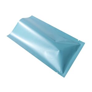 100x Premium Glossy Blue Mylar Foil Open Top Bags (7cm x 10 xm)